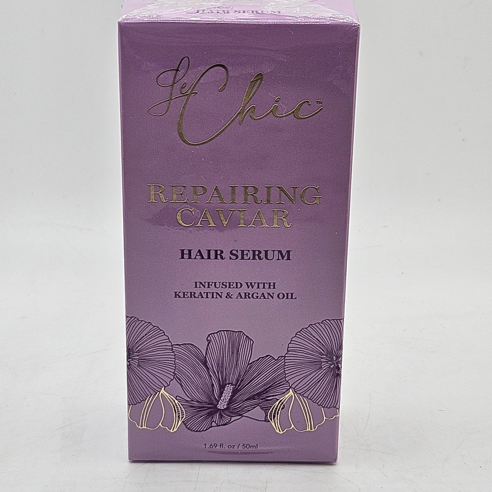 Le Chic Repairing Caviar Hair Serum Keratin Argan Oil 1.69 oz Sealed New